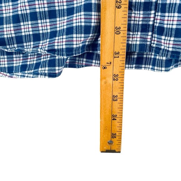 Ralph Lauren Button Down Shirt Men's 2XB Blue Plaid Long Sleeve Blue - Picture 4 of 8